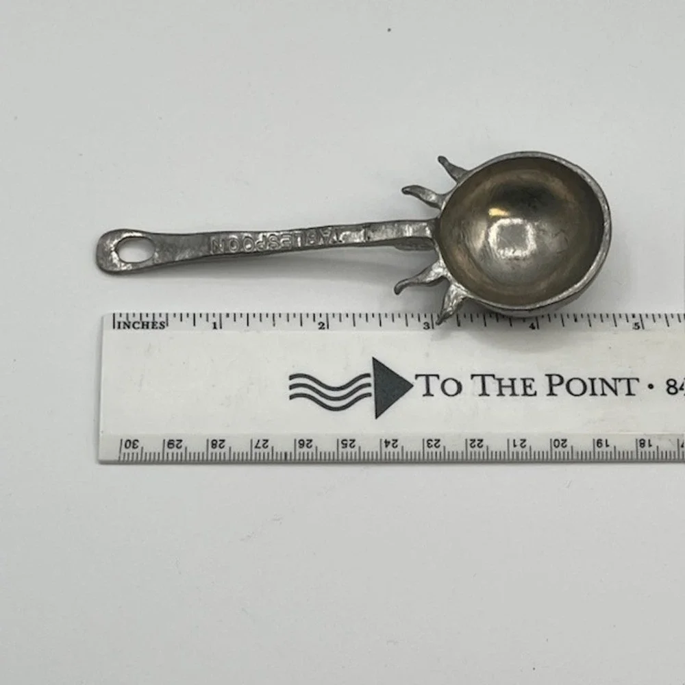 Crosby & Taylor Pewter Sun Face Measuring Spoon 1 Tablespoon Whimsical Celestial